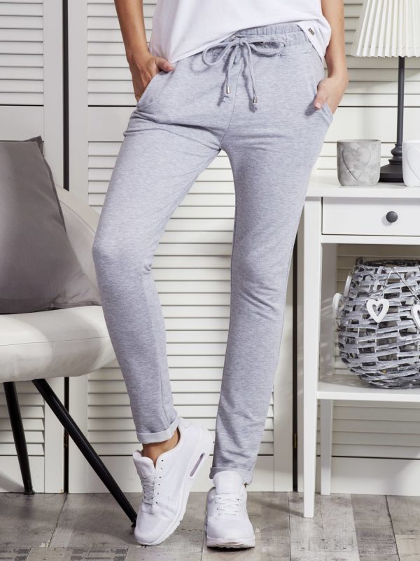 Wholesale Grey sweatpants for women with pockets