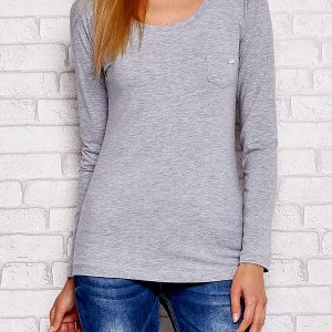 Wholesale Light grey blouse with lace back