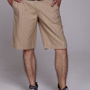 Wholesale Beige Men's Striped Shorts Funk n Soul