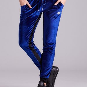 Wholesale Blue velour sweatpants