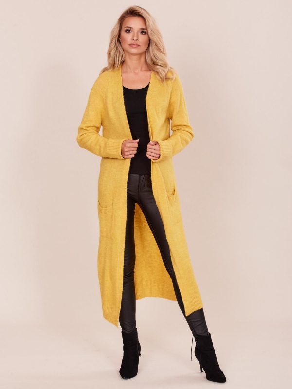 Wholesale Yellow long women's sweater