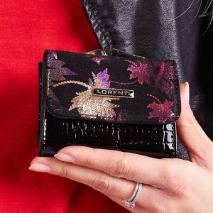 Wholesale Purple Women's Wallet with Plant Motif