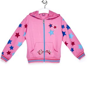 Wholesale Light pink sweatshirt for girl with stars