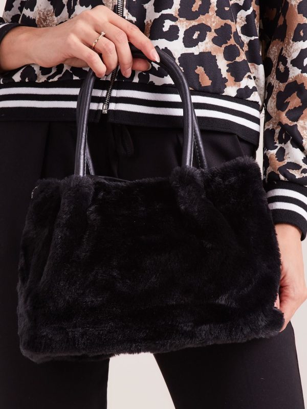 Wholesale Black Faux Fur Bag