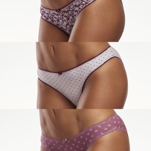 Wholesale Women's briefs in fine pattern 3-pack