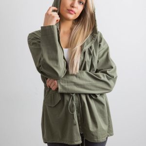 Wholesale Khaki Women's Hooded Jacket