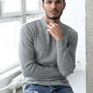 Wholesale Grey knitted men's sweater