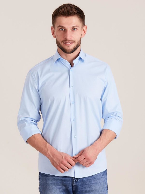 Wholesale Men's blue shirt regular