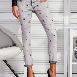 Wholesale Grey pants with circles