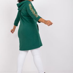 Wholesale Dark Green Sweatshirt Plus Size Cotton Martha