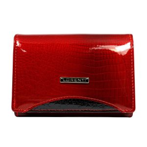 Wholesale Red leather wallet with black insert