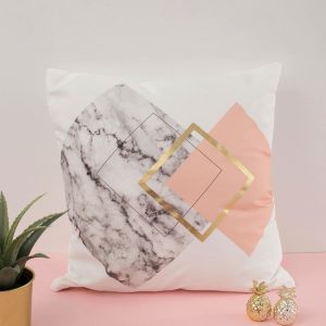 Wholesale White decorative pillow with print