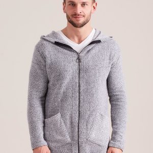 Wholesale Grey sweatshirt for men with zipper