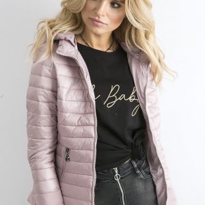 Wholesale Light Pink Hooded Jacket