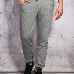 Wholesale Men's graphite sweatpants with darker welts