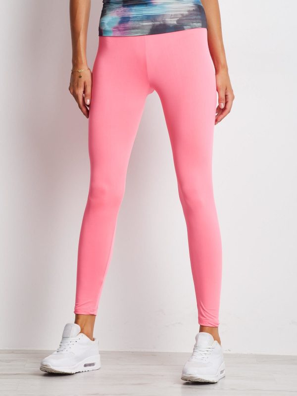 Wholesale Light Pink Long Thin Running Leggings