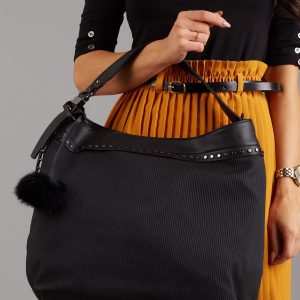 Wholesale Black Ribbed Bag