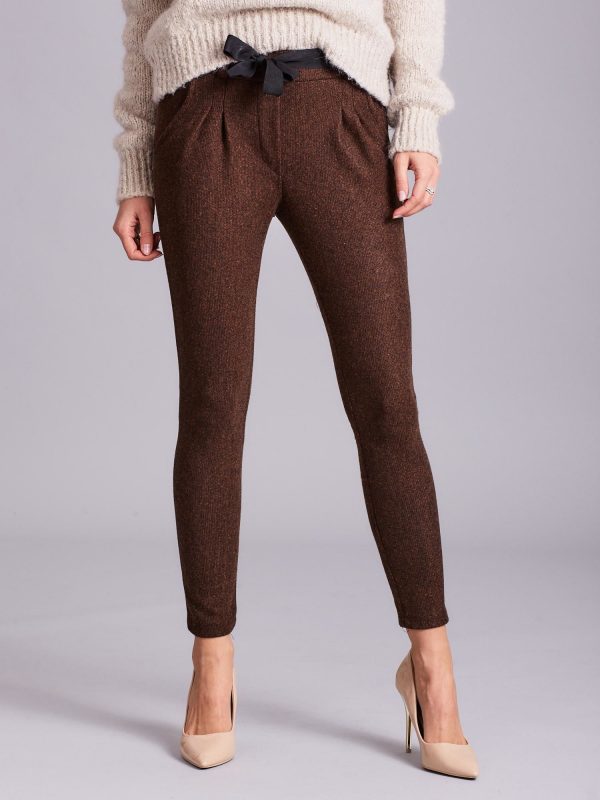 Wholesale Brown Knitted Pants