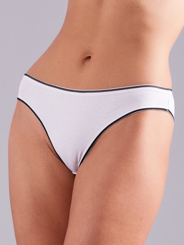 Wholesale White panties with trimming