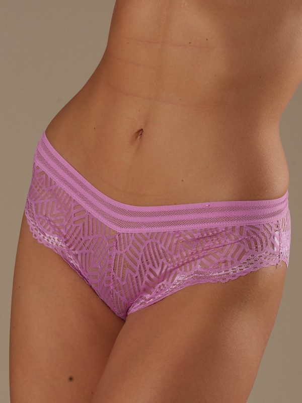 Wholesale Light Purple Openwork Women's Panties