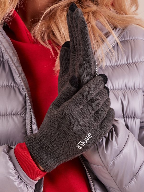 Wholesale Dark Grey Touch Screen Gloves