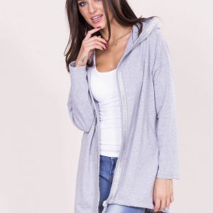 Wholesale Grey sweatshirt cover with hood