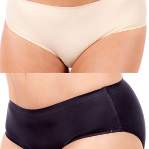 Wholesale Seamless laser panties briefs 2-pack black-light beige