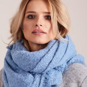 Wholesale Light Blue Women's Knitted Scarf