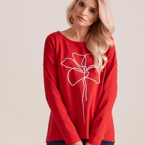 Wholesale Long sleeve blouse red