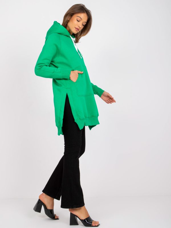 Wholesale Green Long Sweatshirt Wioletta