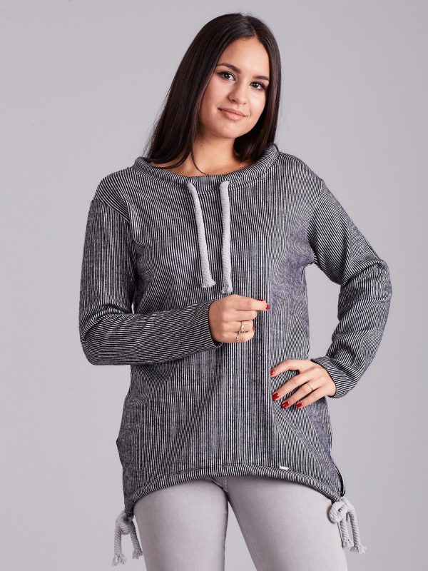 Wholesale Gray striped sweatshirt