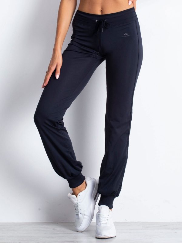 Wholesale Navy blue sweatpants with drawstring