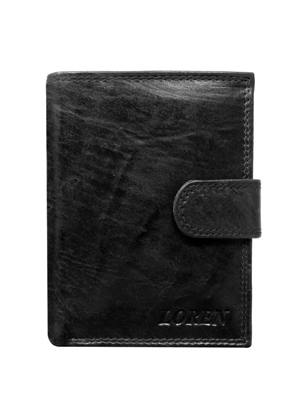 Wholesale Black Men's Vertical Leather Wallet