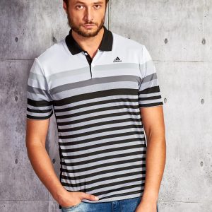 Wholesale ADIDAS Men's Black Striped Polo Shirt