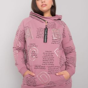 Wholesale Dirty pink plus size sweatshirt with Adele applique