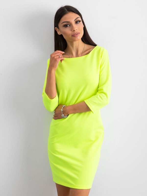 Wholesale Fluo yellow cotton dress