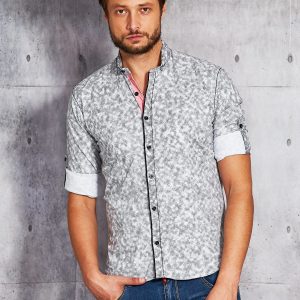 Wholesale Men's Graphite Shirt in Fine Pattern