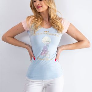 Wholesale Light blue T-shirt Forbidden