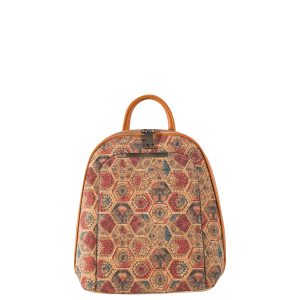 Wholesale Pink Patterned Backpack with Cork