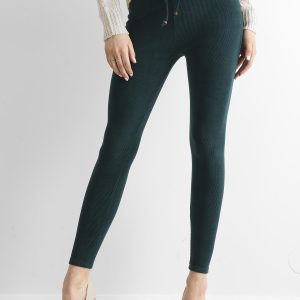 Wholesale Dark Green Corduroy Leggings