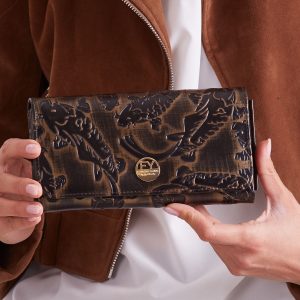 Wholesale Black & Brown Embossed Wallet