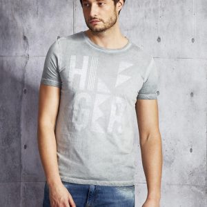 Wholesale TOMMY HILFIGER Men's Grey decatised t-shirt