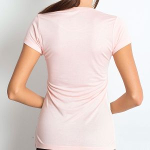 Wholesale Pale pink t-shirt with graphic print