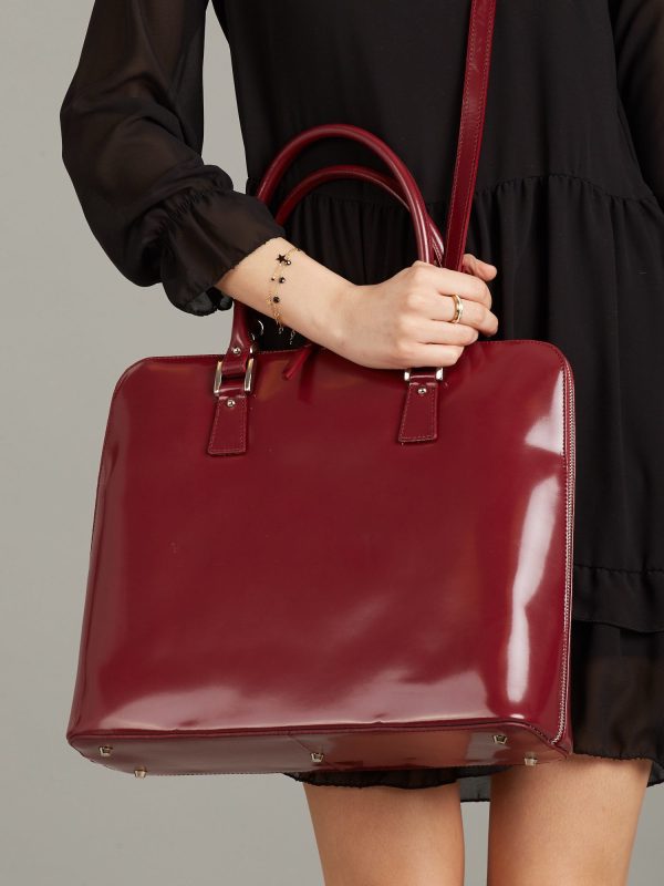 Wholesale Cherry Elegant Leather Handbag