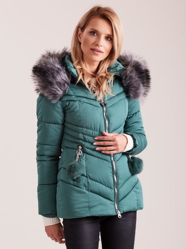 Wholesale Green Winter Quilted Jacket