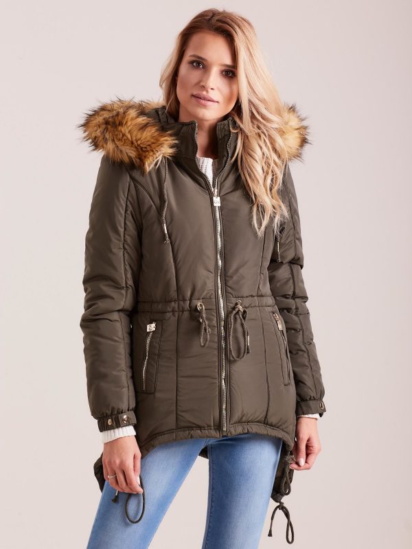 Wholesale Khaki women's jacket for winter