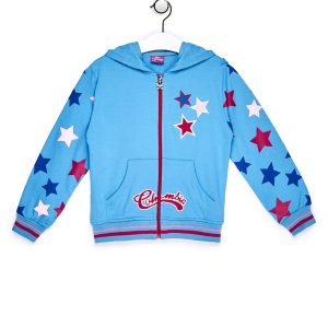 Wholesale Blue hoodie for girl with stars