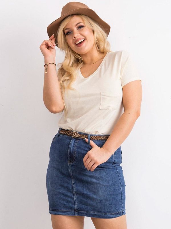 Wholesale Blue mini denim skirt PLUS SIZE