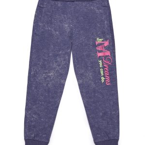 Wholesale Sweatpants for girl navy blue with print