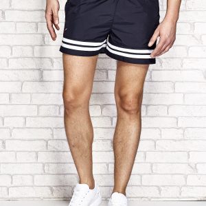 Wholesale Navy blue men's swim shorts in sailor style